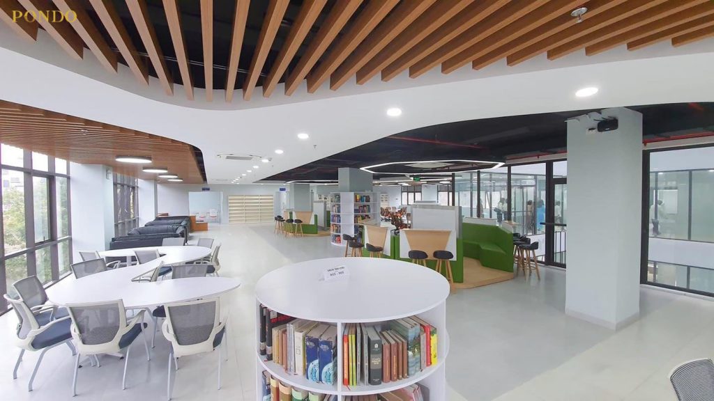 Pondo cung cấp nội thất cho thư viện đại học thương mại