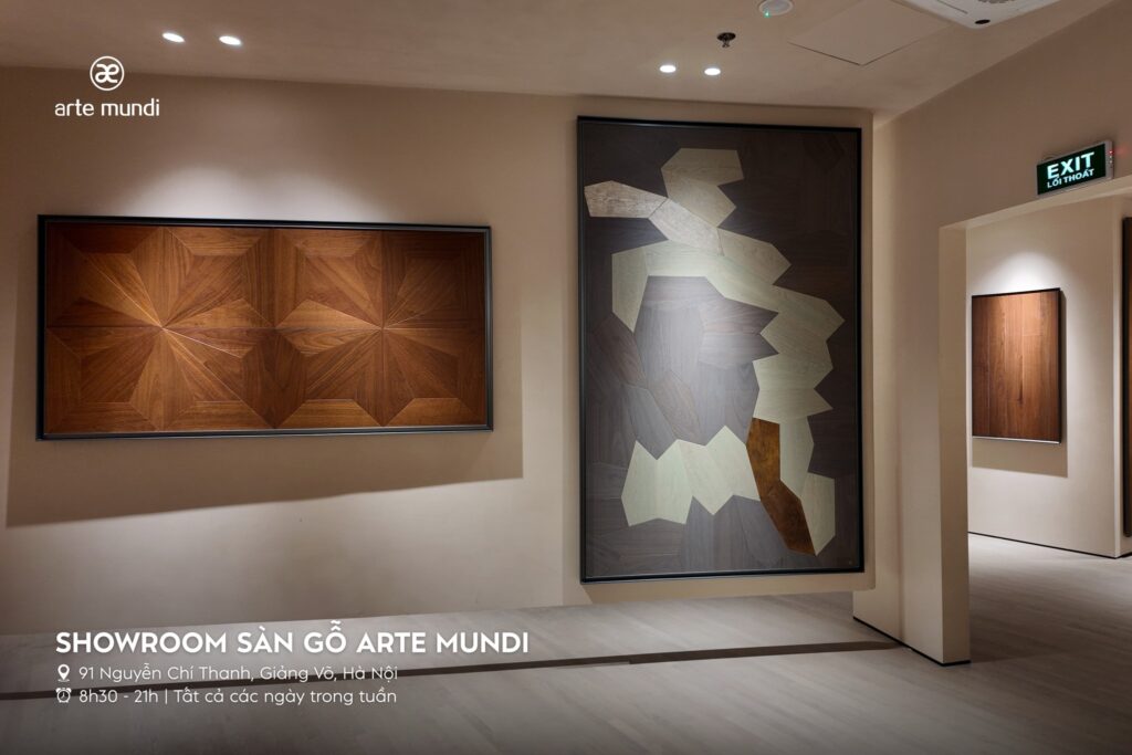 Không gian showroom sàn gỗ cao cấp Arte Mundi